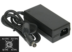 5 Volt, 1.5A and 12 Volt, 1.5A Adapter Power Supply