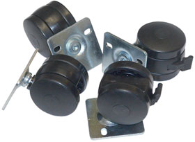 Twin Wheel Casters, Set of 4