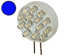 Bi-Pin G4 LED Lamp, 12V Blue