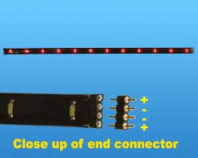 LED Strip Light, 29cm, 12VDC Red