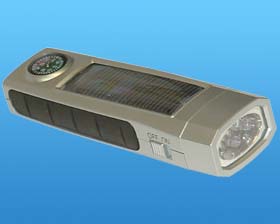 SOLAR CHARGED 5LED FLASHLIGHT