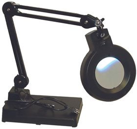 DESKTOP CANTILEVERED LAMP/MAGNIFIER