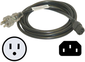 Power Cord 10ft. Hospital Grade to IEC C13