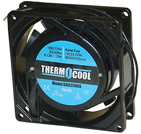 3-1/8in. Square X 1in.  125VAC Box Fan