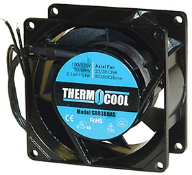 3-1/8in. Square X 1-1/2in.  125VAC Box Fan