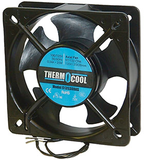 5-5/16in. Square  X 1-1/2in.  125VAC Box Fan