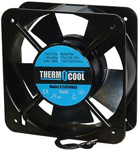 6in. Square X 2in. 125VAC Axial Fan