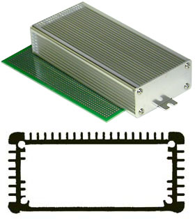 2.75in  X  1in  X  6.12in  Extruded Aluminum Enclosures with Proto Board