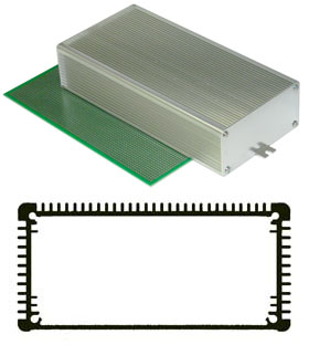 3.9in  X  1.9in  X  8.12in Extruded Aluminum Enclosures with Proto Board