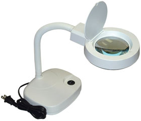 WHITE GOOSENECK LED MAGNIFIER