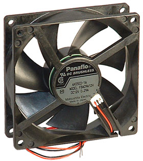 12VDC, 3-5/8in. Square X 1in, Panaflo Box Fan