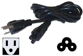 Power Cord 6ft. NEMA 5 to IEC C5