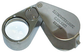 10X FOLDING MAGNIFIER WITH UV LEDs