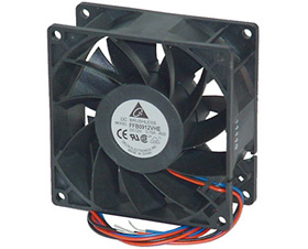 12VDC, 3-5/8in. X 1-1/2in. Delta Box Fan with Stall Sensor