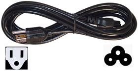 Power Cord 10ft. NEMA 5 to IEC C5