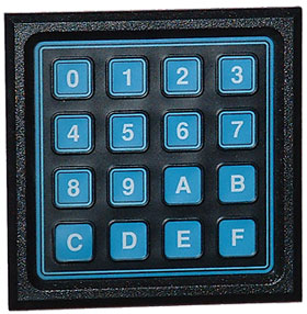 Keypad, 16 Button  X-Y, Black