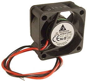 12VDC, 1-9/16in. X  3/4in.  Delta Box Fan