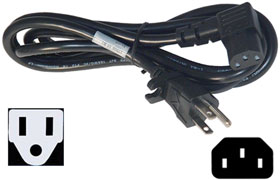 Power Cord 6ft. NEMA 5 to Right Angle IEC C13