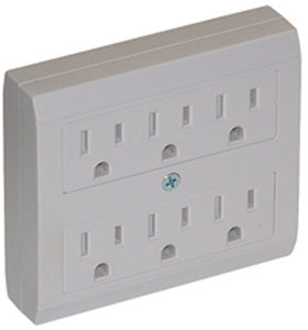 6 Outlet Expander with Safety Cover