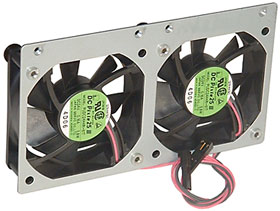 24VDC, 3-1/8in. Square Japan Servo Dual  Fan Assembly