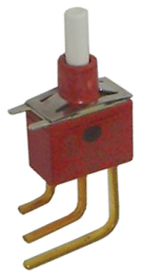 SPDT Mini Push Button Switch, Right Angle