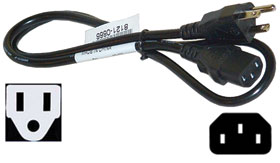 Power Cord 3ft. NEMA 5 to IEC C13