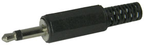 1/8in.  (3.5mm) Mono Phone Plug, Plastic Back Shell