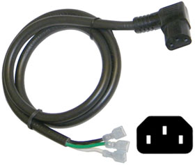 Pigtail RightAngle Connector 3ft. IEC C13