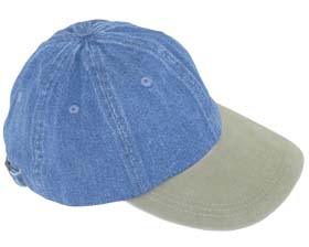 Blue Jean Denim Two Tone Baseball Cap