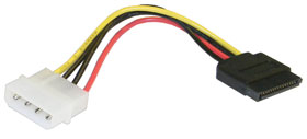 Power Cable, IDE Connector to Single SATA Connector