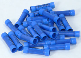 Butt Splice, Blue for 14-16AWG, 25Pcs.