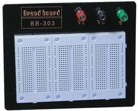 230 X 3 Tie Point Mini Breadboard Mounted Panel