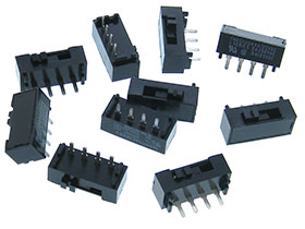 Pack of 10 - 4 PIN RIGHT ANGLE SLIDE SWITCH