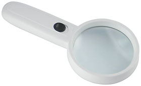 3X Lighted Magnifier with 2 White LEDs