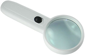 4X Lighted Magnifier with 2 White LEDs