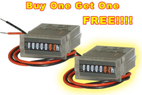 Buy 1 Get 1 Free 24VDC Run Time Meter