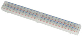 Dual 100 Tie Point Solderless Breadboard Distribution Strip, Unmounted