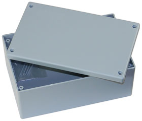 6.65in.  X 4.25in.  X 3.07in. Gray Plastic Box Enclosure