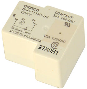 12VDC SPST-NO, 30A Omron Relay