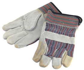 Discolored Leather Palm Work Gloves, Medium