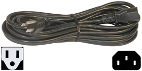 25ft. IEC Black Power Cord