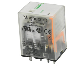 24VDC, DPDT Magnecraft Relay