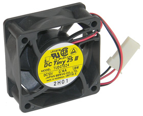 12VDC, 2-3/8in, Sq. Japan Servo Box Fan