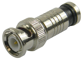 BNC Type Connector, Male Compression for RG-58 Cable