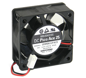 12VDC, 2-3/8in, Sq. Sanyo Box Fan