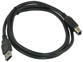 4.3ft. USB Cable, Type A Male to Type B Male, Black