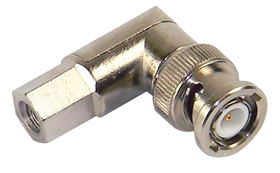 BNC Male,  Twist-On Right Angle Connector, RG-59, 62