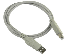 3ft. USB 2.0 A-M to B-M Cable, Platinum