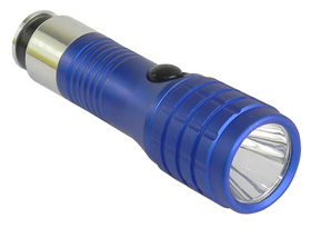 35lum. Rechargable LED Flashlight, Blue Body