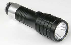 35lum. Rechargable LED Flashlight, Black Body